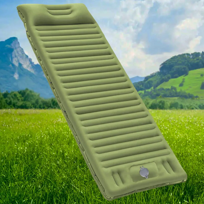inflatable-sleeping-pad-foot-pump-portable-camping-air-mattress-car-compatible-outdoor-lightweight-foldable-travel-camping-gear