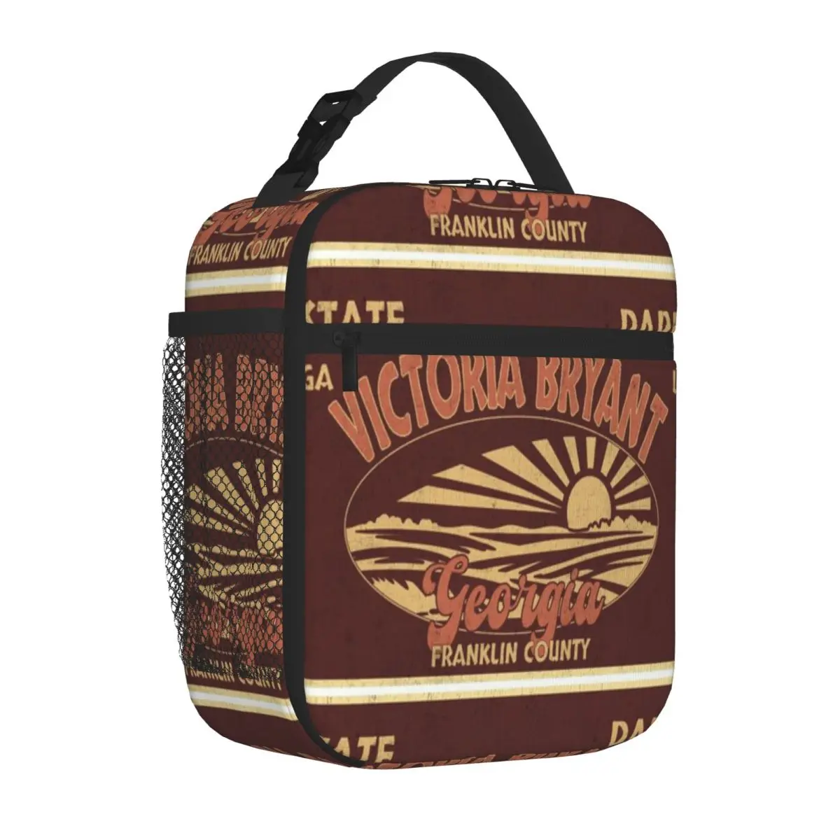 Hot Sale Victoria Bryant State Park Franklin County Georgia Badge Design Compact Style Cooler Tote High School Food Storage Bag