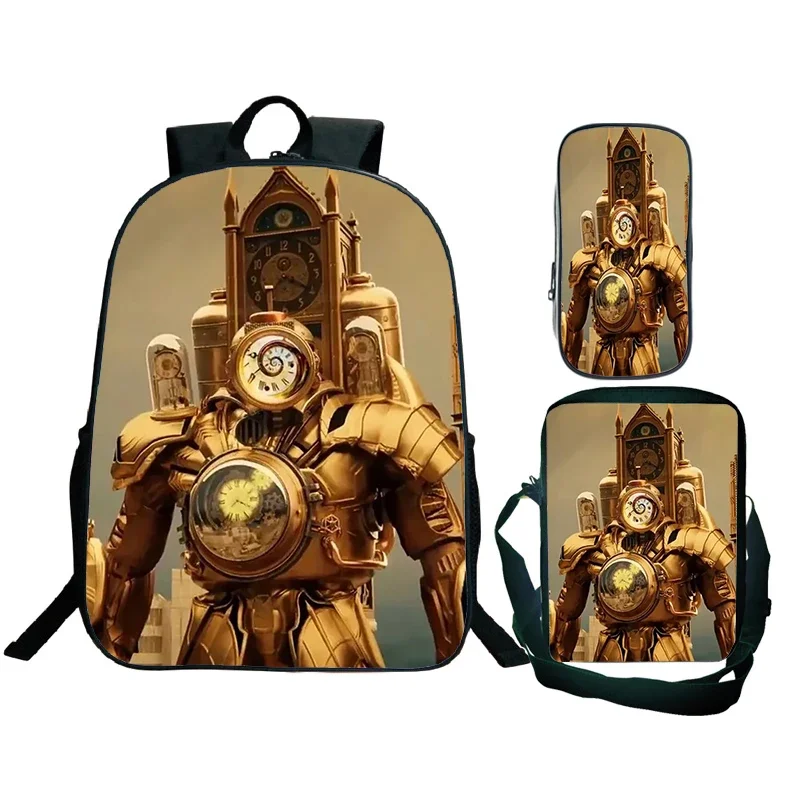 

3pcs/set Skibidi Toilet Multiverse Backpack Students Waterproof School Bag Shoulder Bag Pencil Case Set Boy Girl Cartoon Bookbag