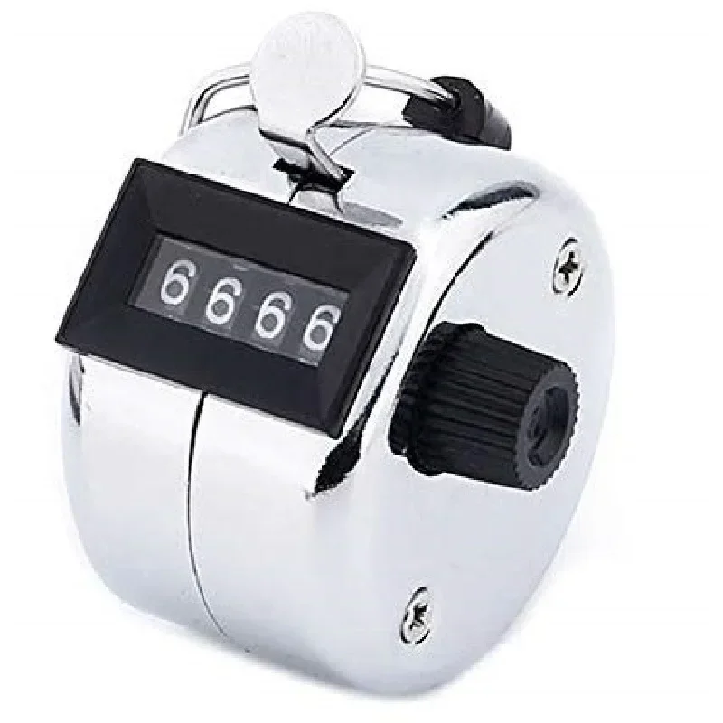 4 Digit Number Hand Held Tally Counter Mini Mechanical Digital Hand Tally Counter Manual Counting Golf Clicker Training Counter