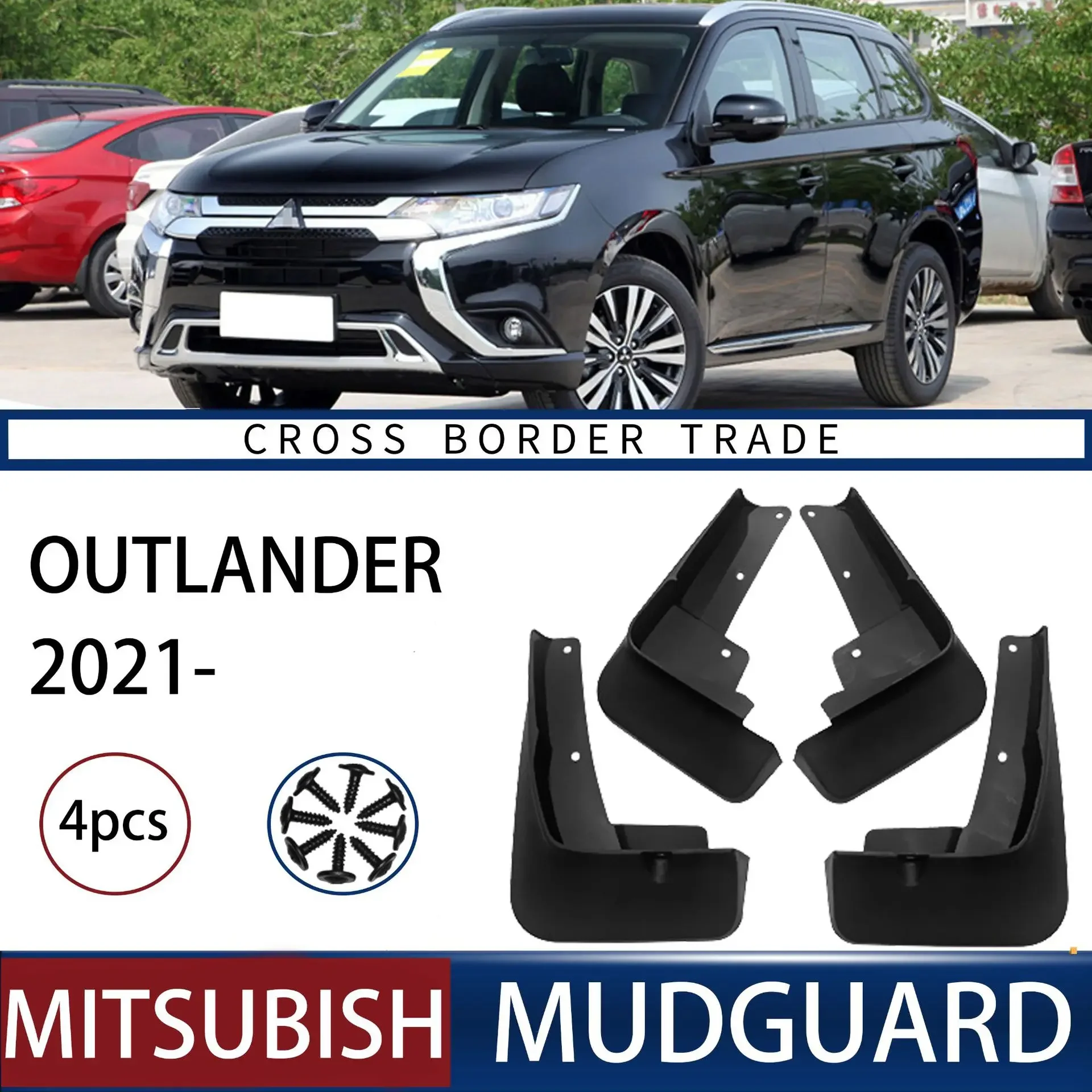 

For Mitsubishi Outlander 2021 mudguard,Mudflaps Front Rear Flares Splash Guards Cover Car Accessorie