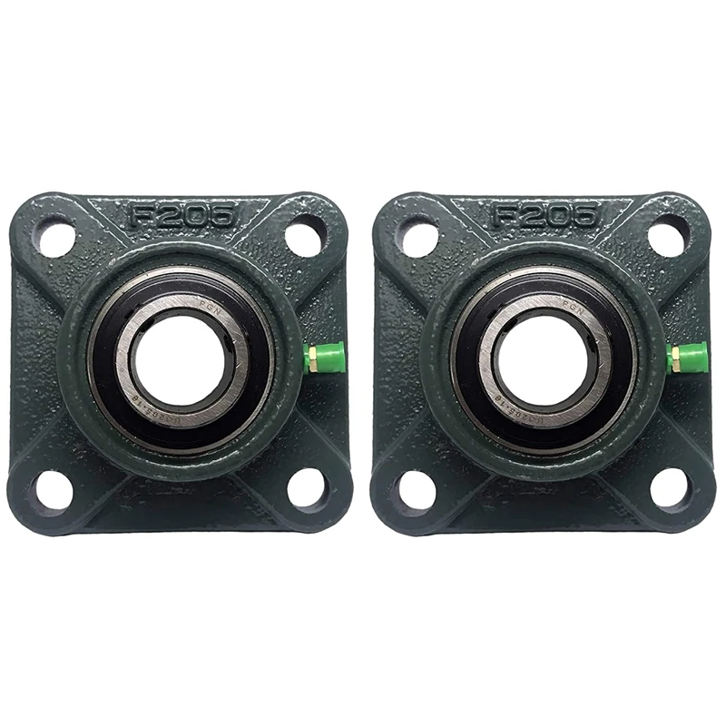 

2PCS UCF205-16 Bearing Seat Square Flange Mounting Bearing Solid Cast Iron Pillow Block Mounting Bearing