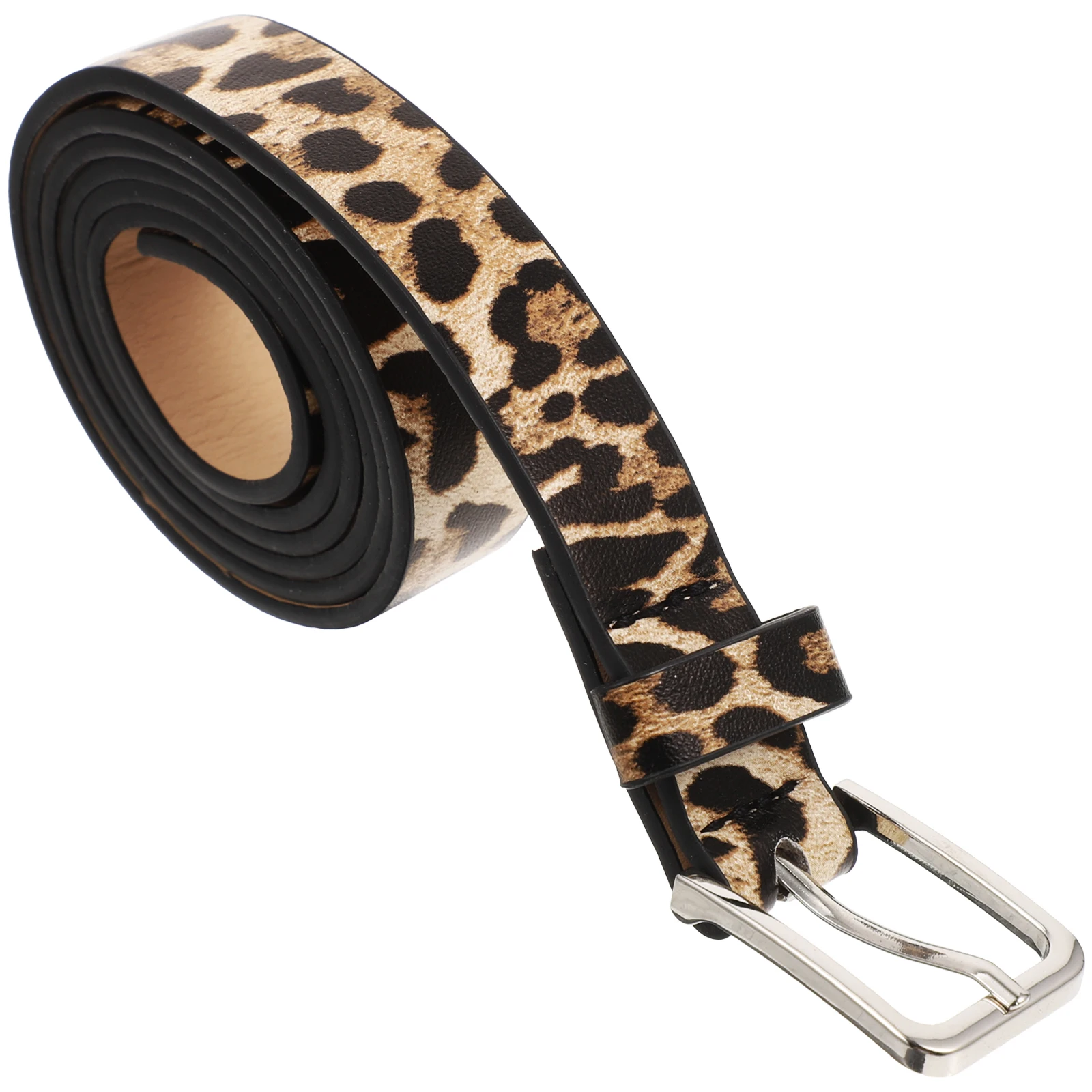 1PC Leopard Print Belt Women PU Fashion Alloy Buckle Comfortable Stylish Versatile Elegant Casual Formal Wear