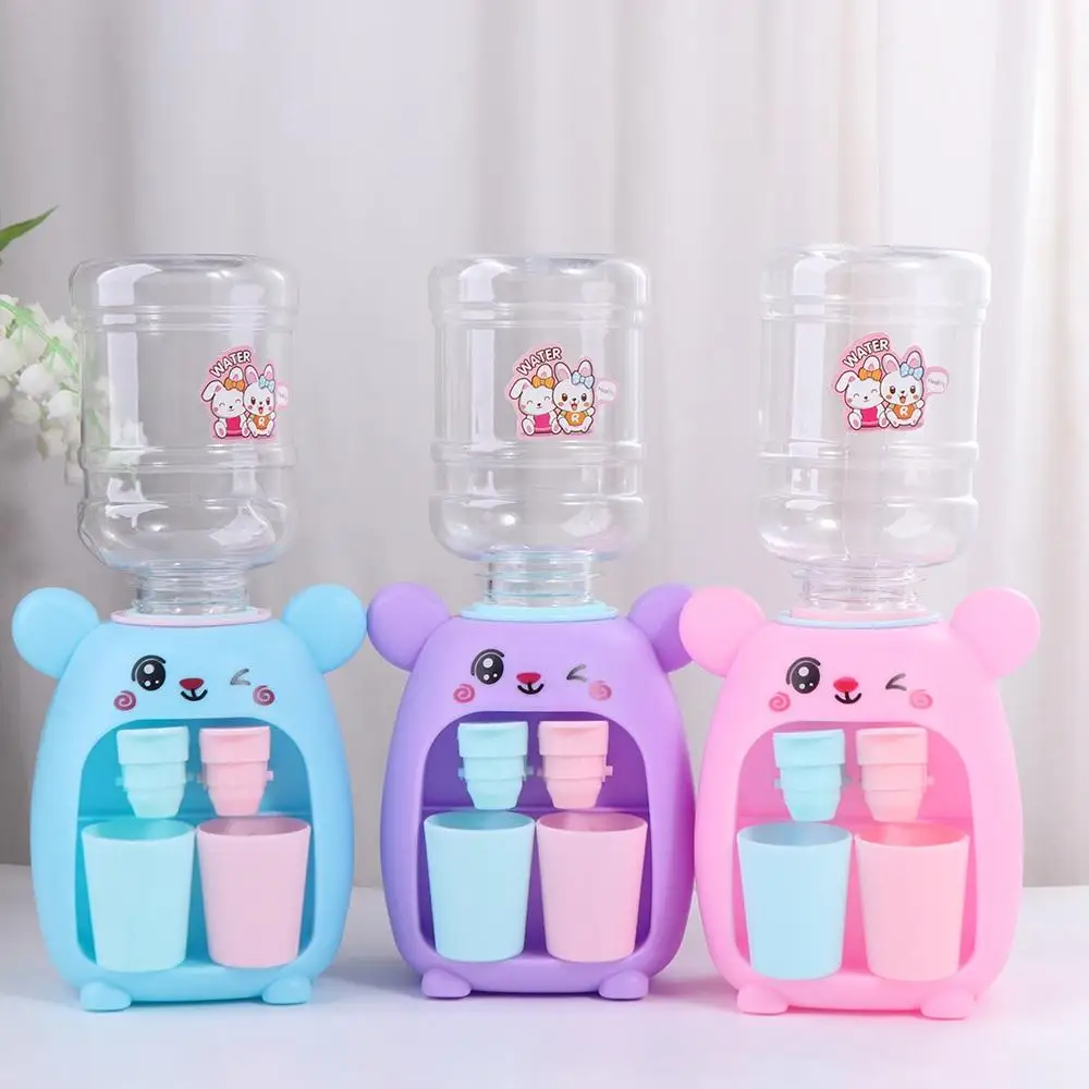 

Pretend Play Toy Cartoon Rabbit Mini Water Dispenser Simulation Water Dispenser Drinking Fountain Machine Drinking Fountain Toy