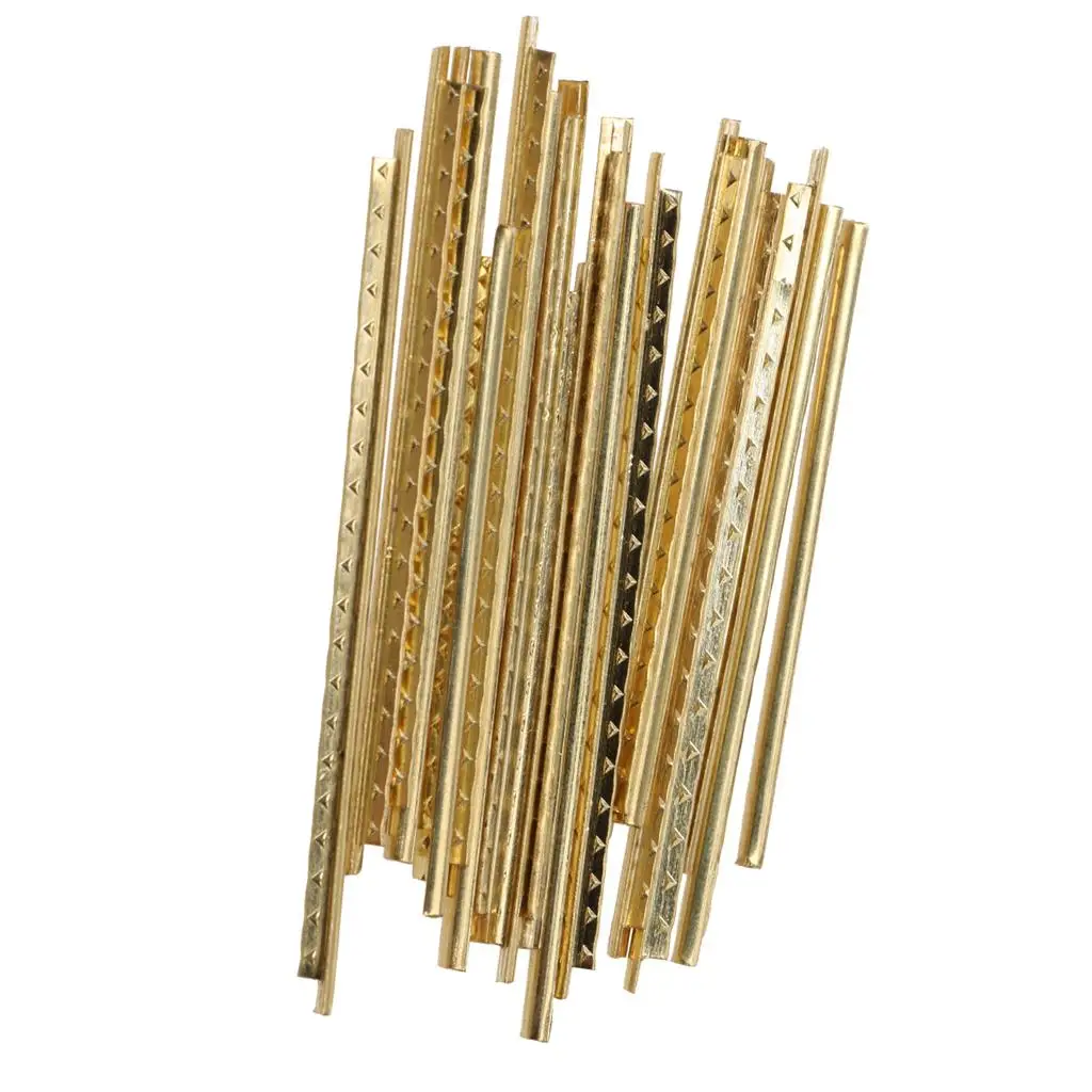 Acoustic Guitar Brass Fretwire Set 20pcs Guitar Frets for Guitar Neck Maintenance and Adjustment