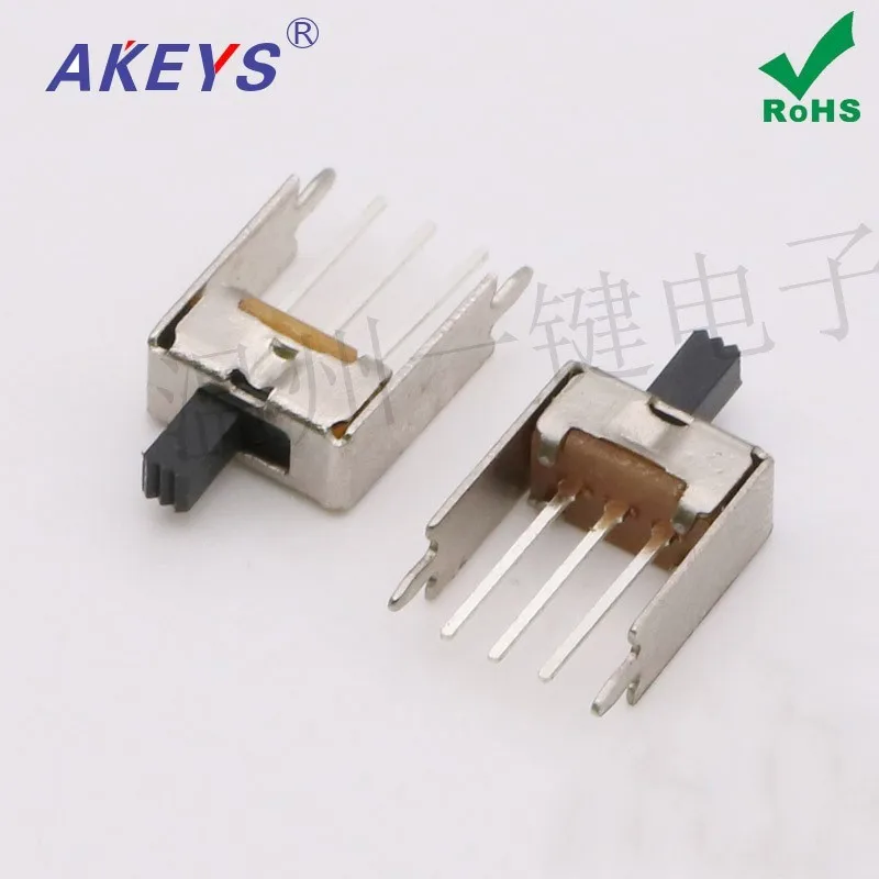 

10pcs SS-12D18G4 (1P2T) toggle switch 3 feet 2 files fixed foot length 10MM power supply Slide switch