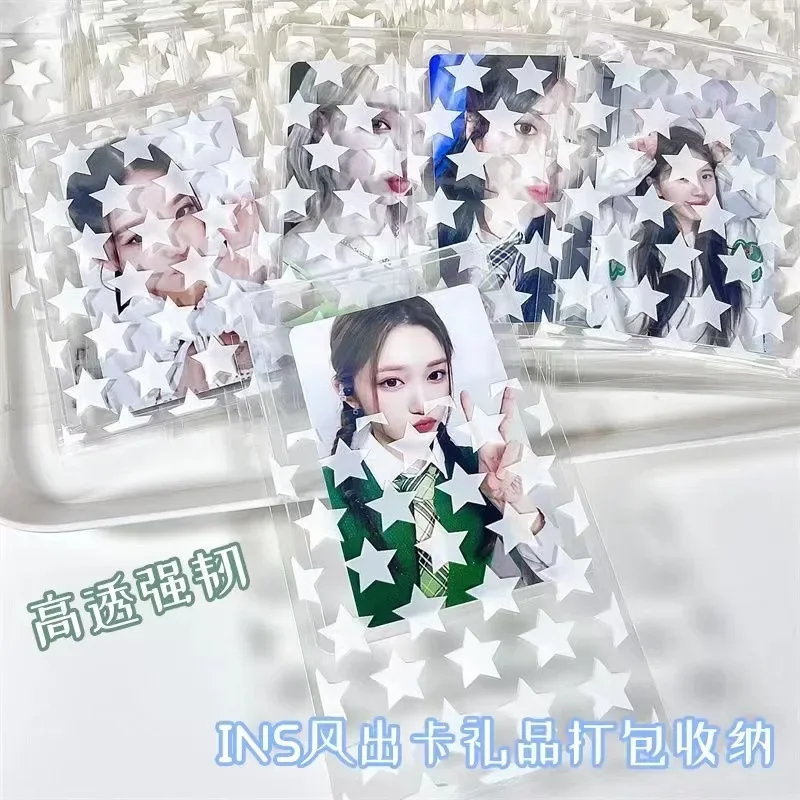 50 Piece/set Chic Star Style Kpop Idol Photocard Cover Case Creative Family Friend Photo Card Film Lovely Anime Card Protector