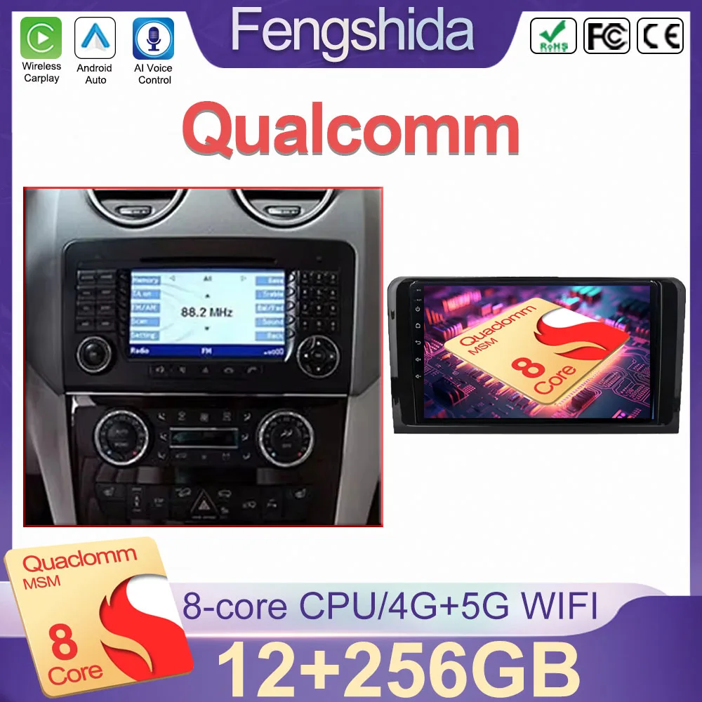 Car Radio 5G wifi For Mercedes Benz ML GL ML280 ML300 ML320 ML350 ML420 ML500 GL320 GL350 GL450 X164 android Stereo Multimedia