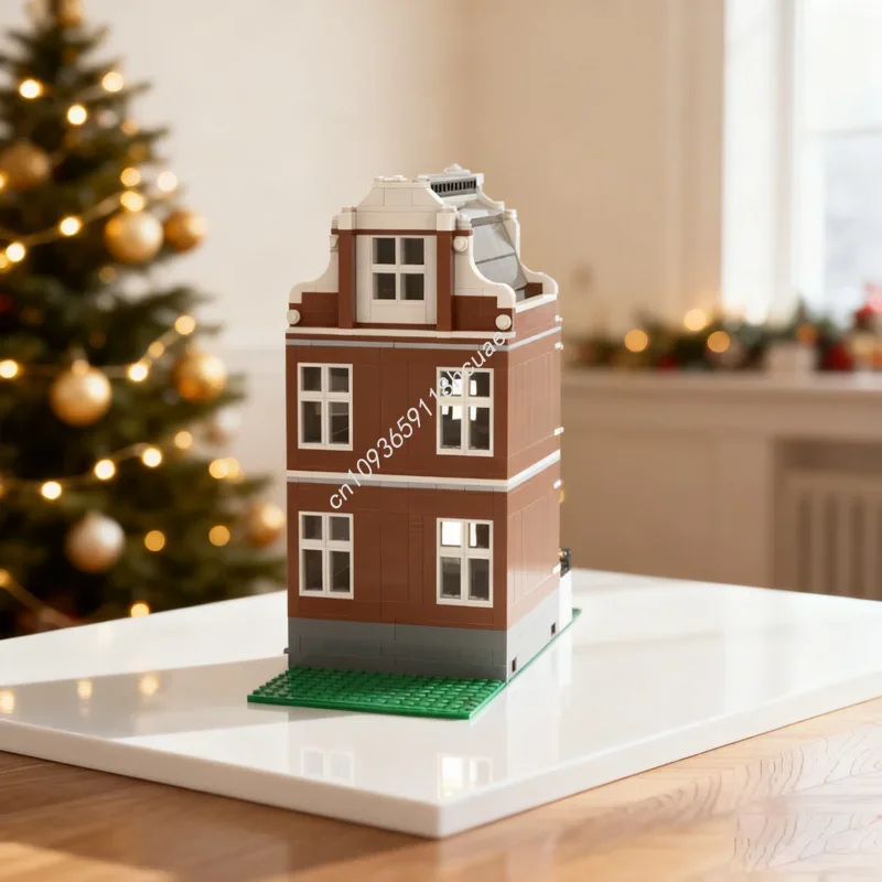 757pcs MOC 저렴한 모듈형 M 캐널 하우스 Nr 1 모델 빌딩 블록 DIY 창의적인 장난감 교육 크리스마스 선물 어린이 생일 선물