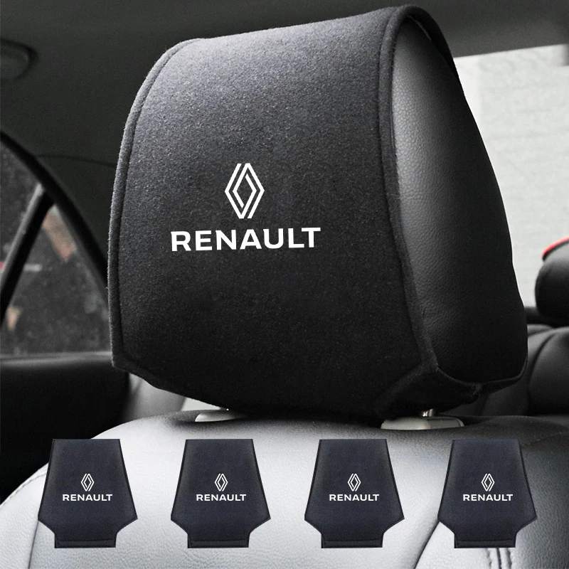 Housse de dossier de siège avec Logo de voiture, 1 pièce, serviette d'oreiller pour Renault Megane 2 3 4 Twingo Clio Talisman Captur Trafic Kwid