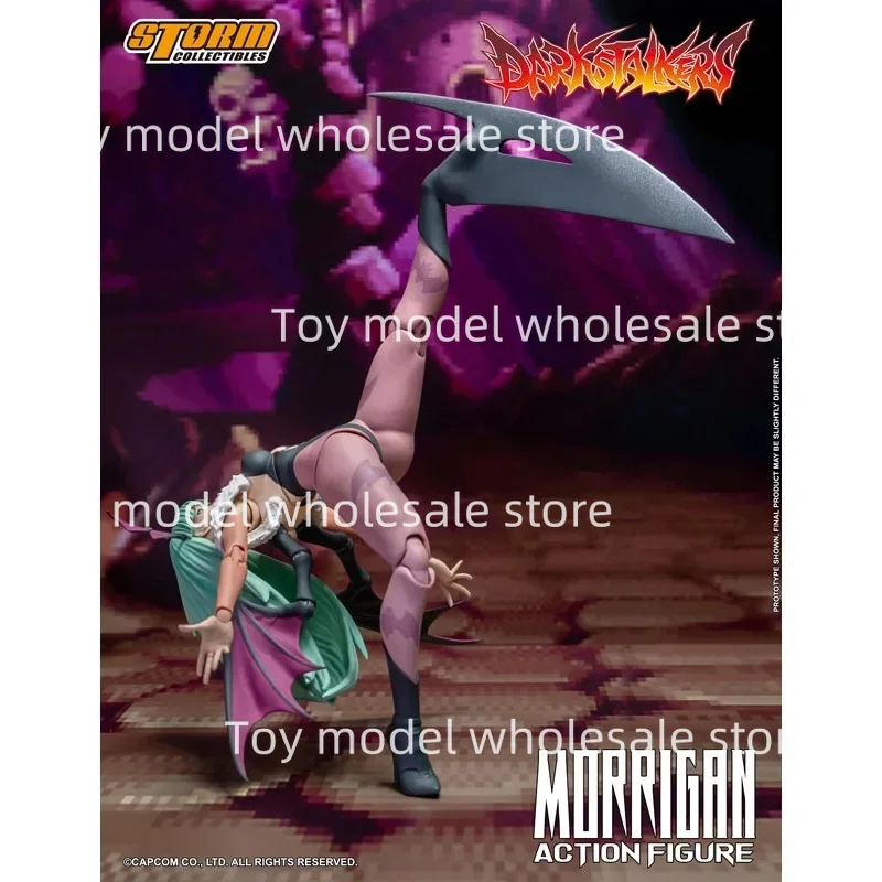 재고 있음 오리지널 스톰 토이 Darkstalkers Morrigan Aensland 애니메이션 액션 컬렉션 피규어 모델 장난감