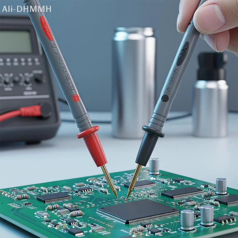 ZLinKJ 20A Multimeter Test Leads with Extra Sharp Probes Anti-Slip Grip for Home Electrical Maintenance Work