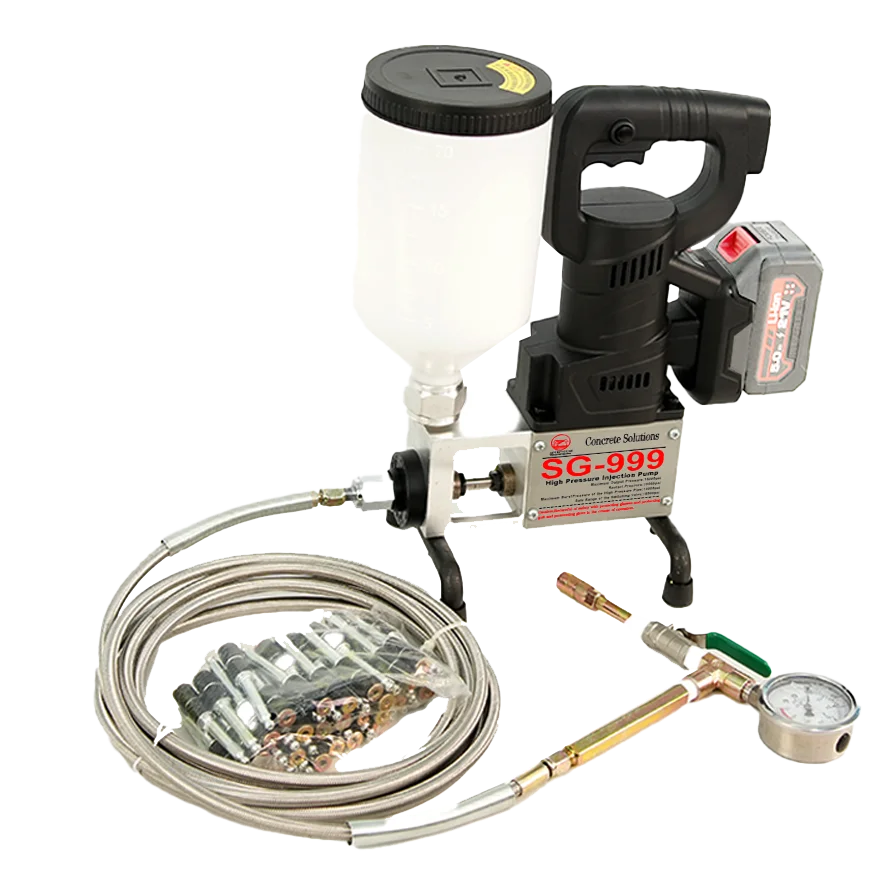 

Cordless SG-999 Grouting Machine: Portable Injection Pump for Concrete Repair (No Dewalt 20V Battery）