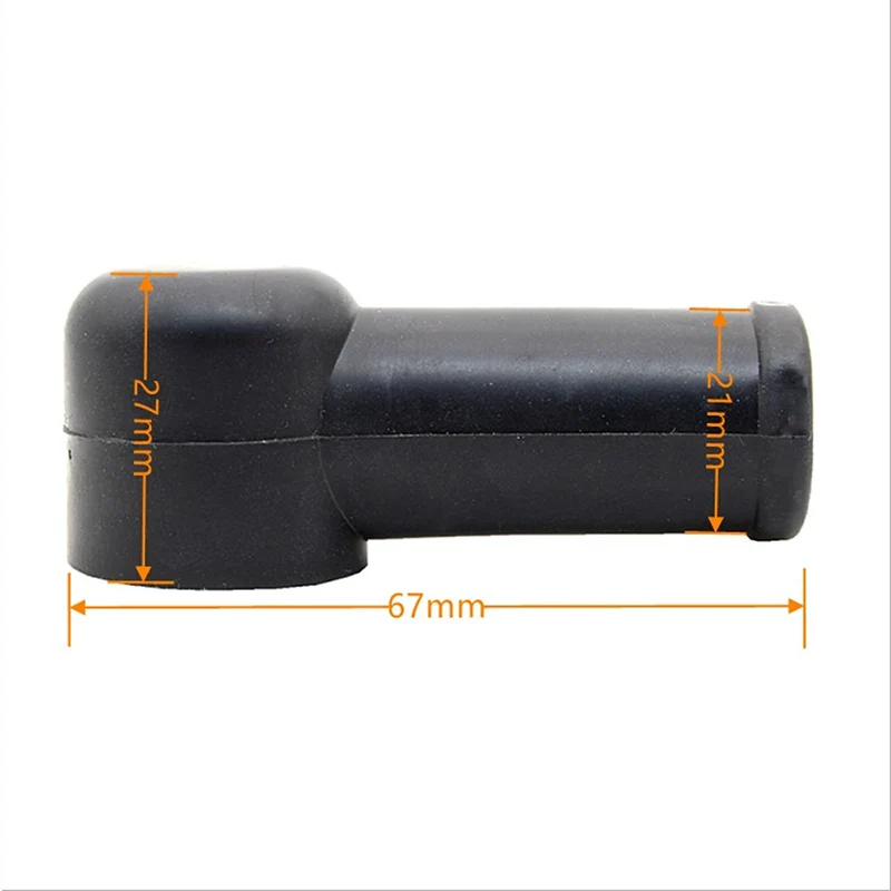 2 Pcs Rubber Car Motorcycles Battery Negative Positive Terminal Cover Cap Boat Insulating Protector Replacement Batteries