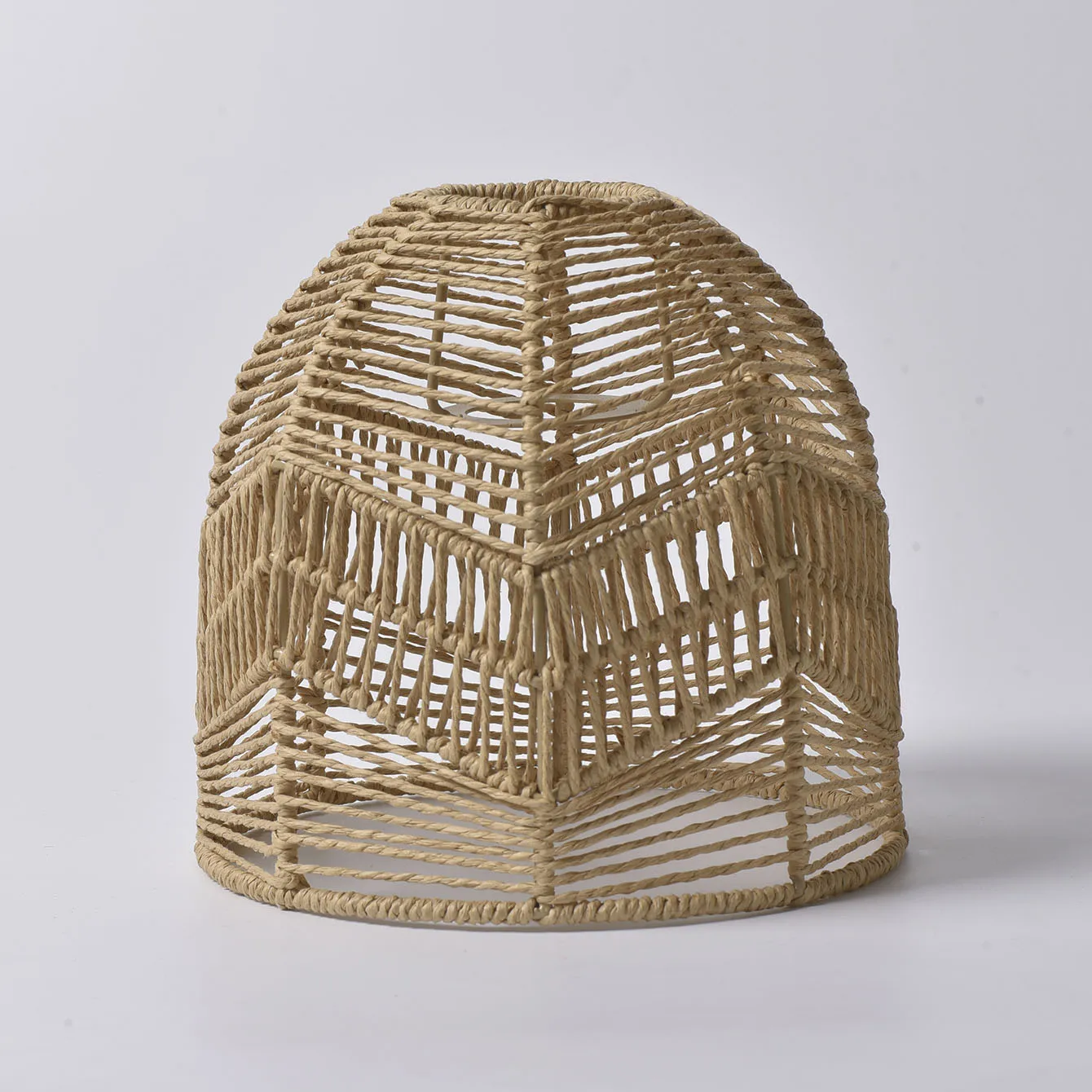 

Bohemian Handwoven Paper Rope Lampshade - Creative Pendant Light for Bedroom, Homestay & Cafe, Elegant Decorative Lighting