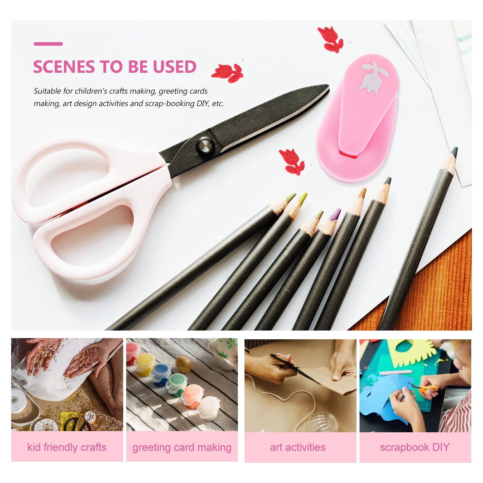 

Picture Embossing Device Toddler Hole Puncher Single Plastic Scrapbooking Punches for Paper Crafts