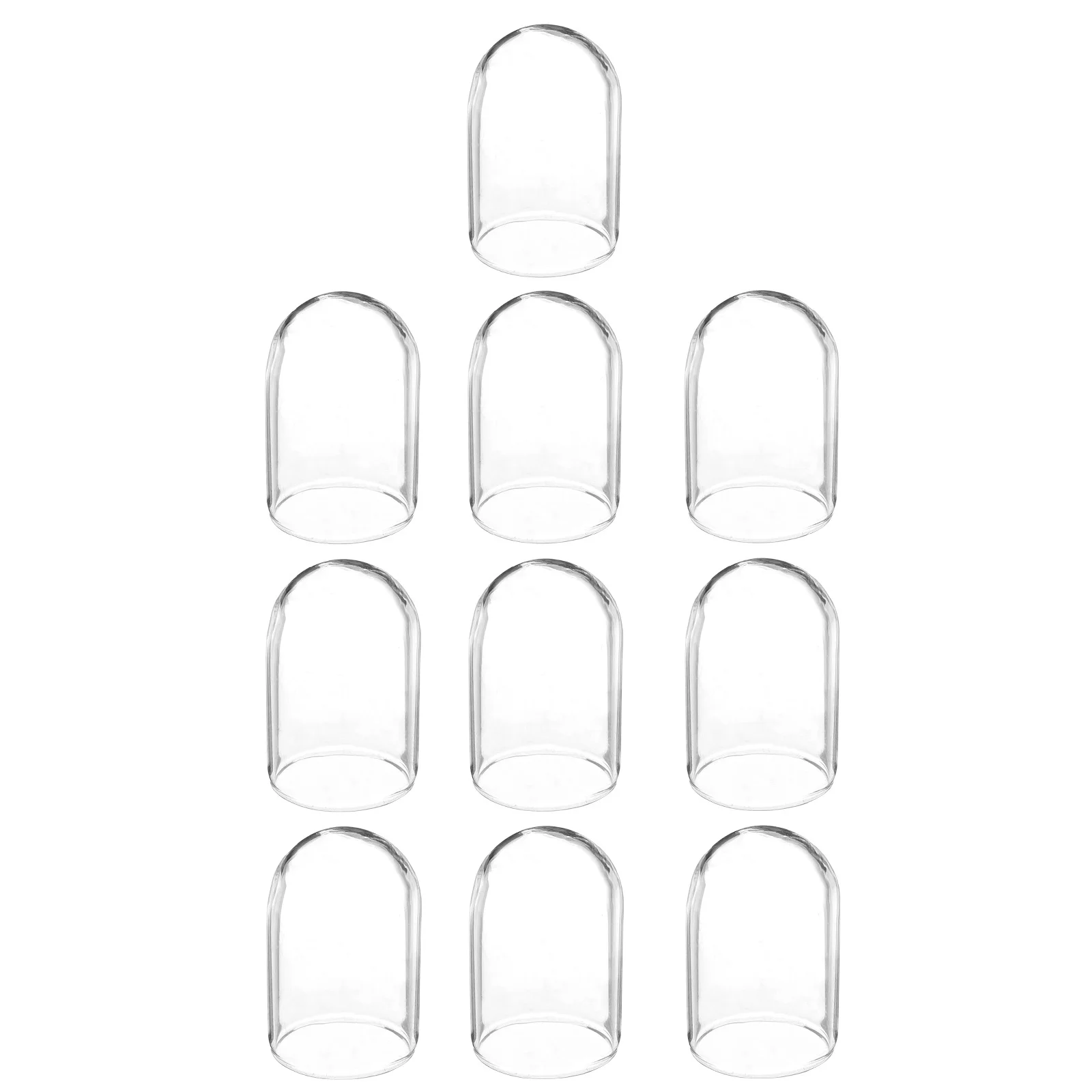 

10pcs Glass Dome For Flower Display, Diy Micro Landscape Cover, Preserved Flower Protector, Creative Glass Cover Decor, Home