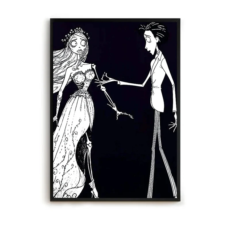 Tim Burton\'s Corpse Bride Luxury Home Decor Decorative Painting on Canvas Poster Room Decors Aesthetic Pinterest Wall Paintings