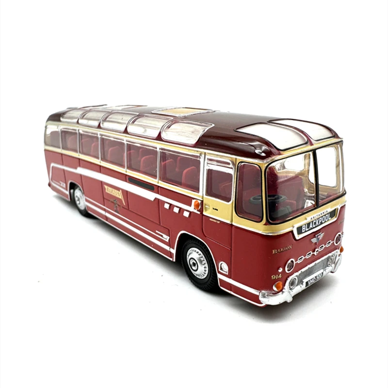 1:76 Scale Diecast Alloy Barton Public Transportation Buses Toy Car Model Classic Adult Collectible Souvenir Gift Static Display