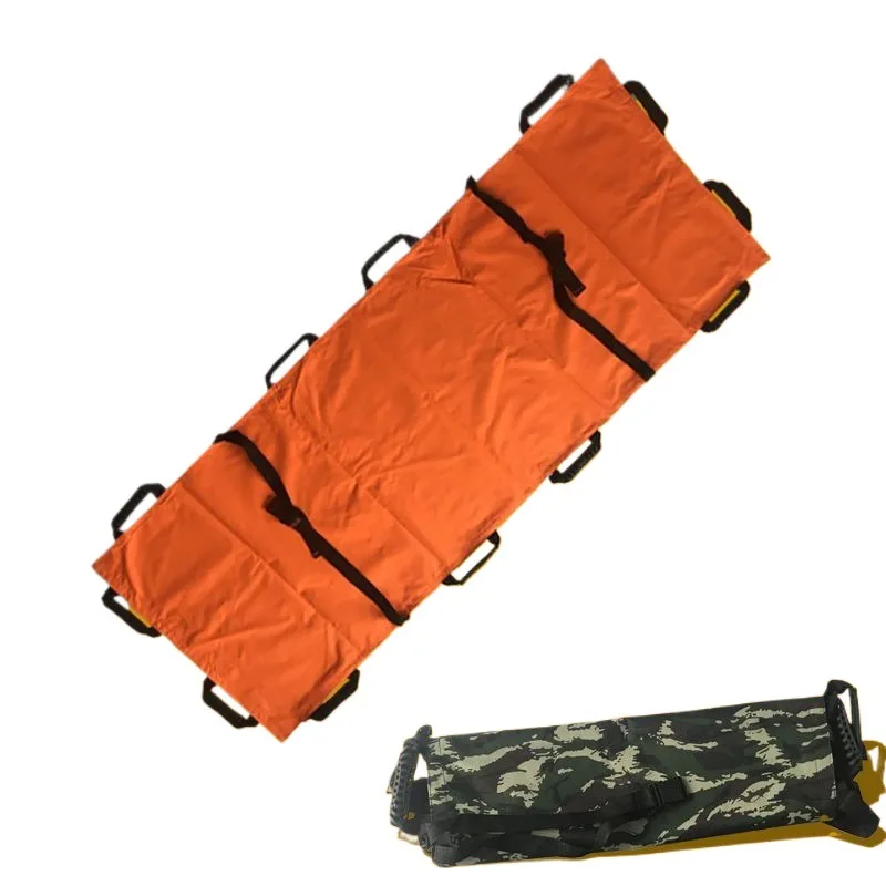 Home Simple Foldable Emergency Soft Can Go Up and Down Stairs Stretcher Cloth Outdo