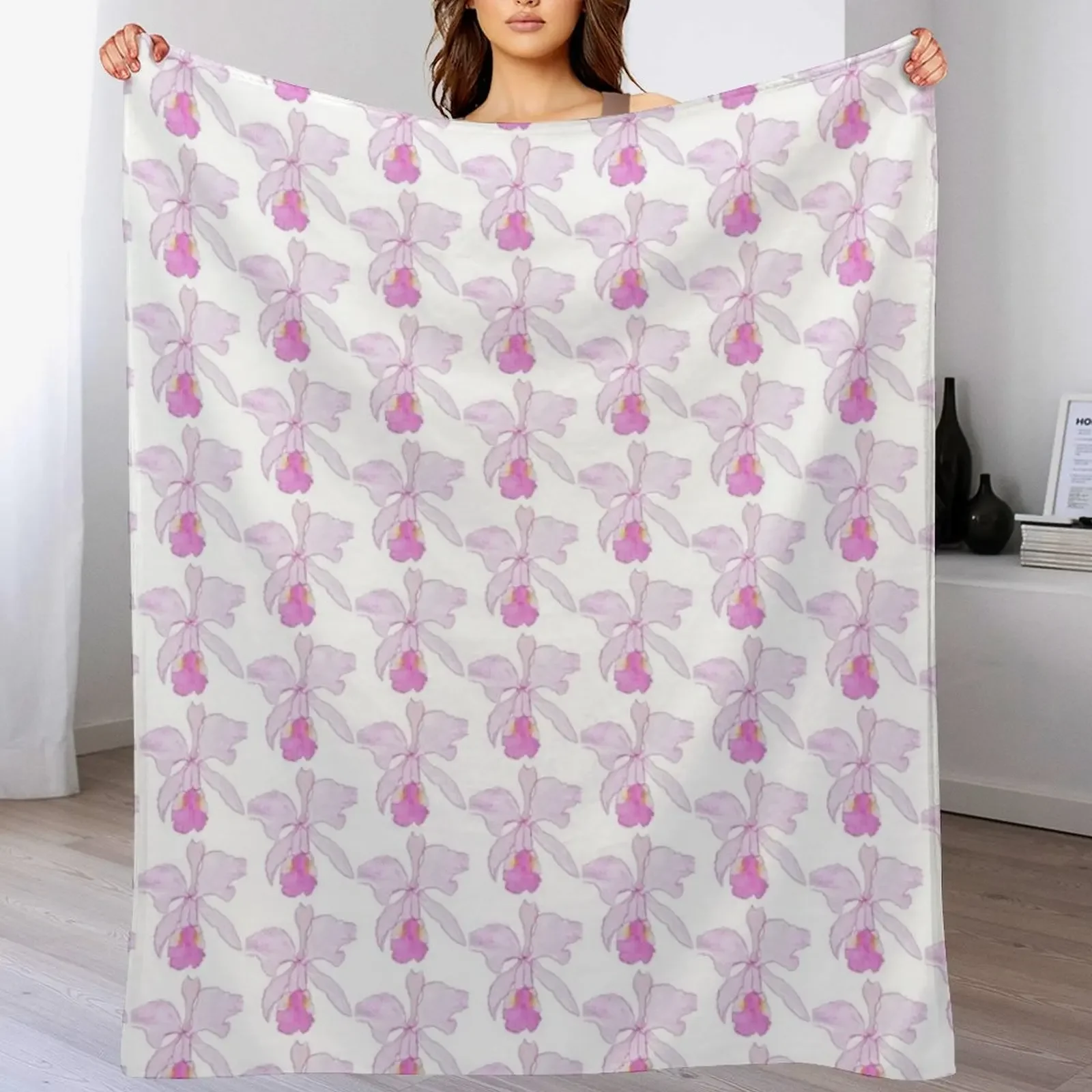Orchid no1 Throw Blanket Vintage Luxury St For Sofa Thin Blankets