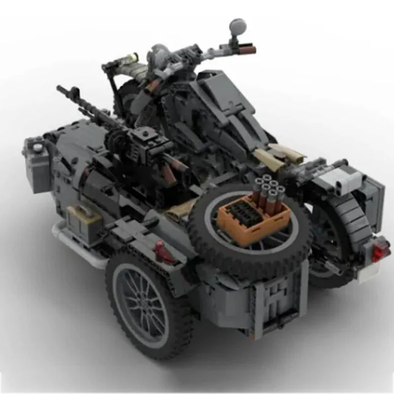 MOC-131315 Three-Wheeled Motocicleta Building Block Modelo, Auto-Locking Puzzle, Aniversário e Natal Toy Presente, Ornamentos, Novo