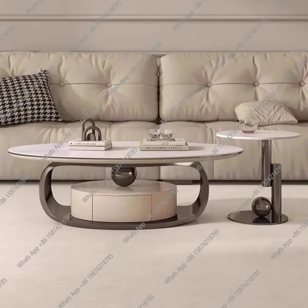 

Service Minimalist Coffee Tables Modern Round Premium Aesthetic Coffee Tables Luxury Aesthetic Mesa Auxiliar Hotel Furniture