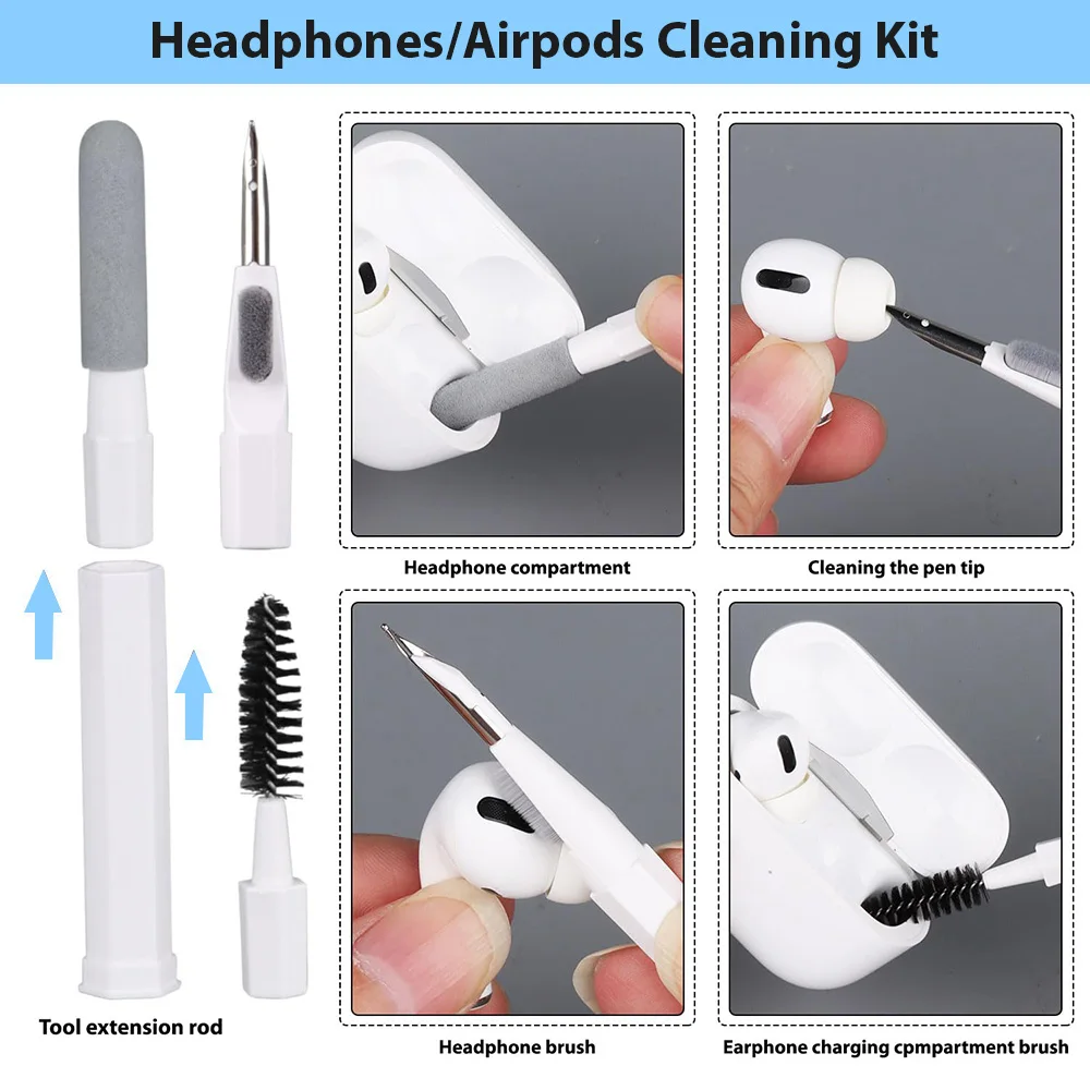 21 in 1 Cleaning Kit For Keyboard Earbuds Laptop iPhone Charging Port and Screen Camera Lens Computer Electronics Cleaning Kit