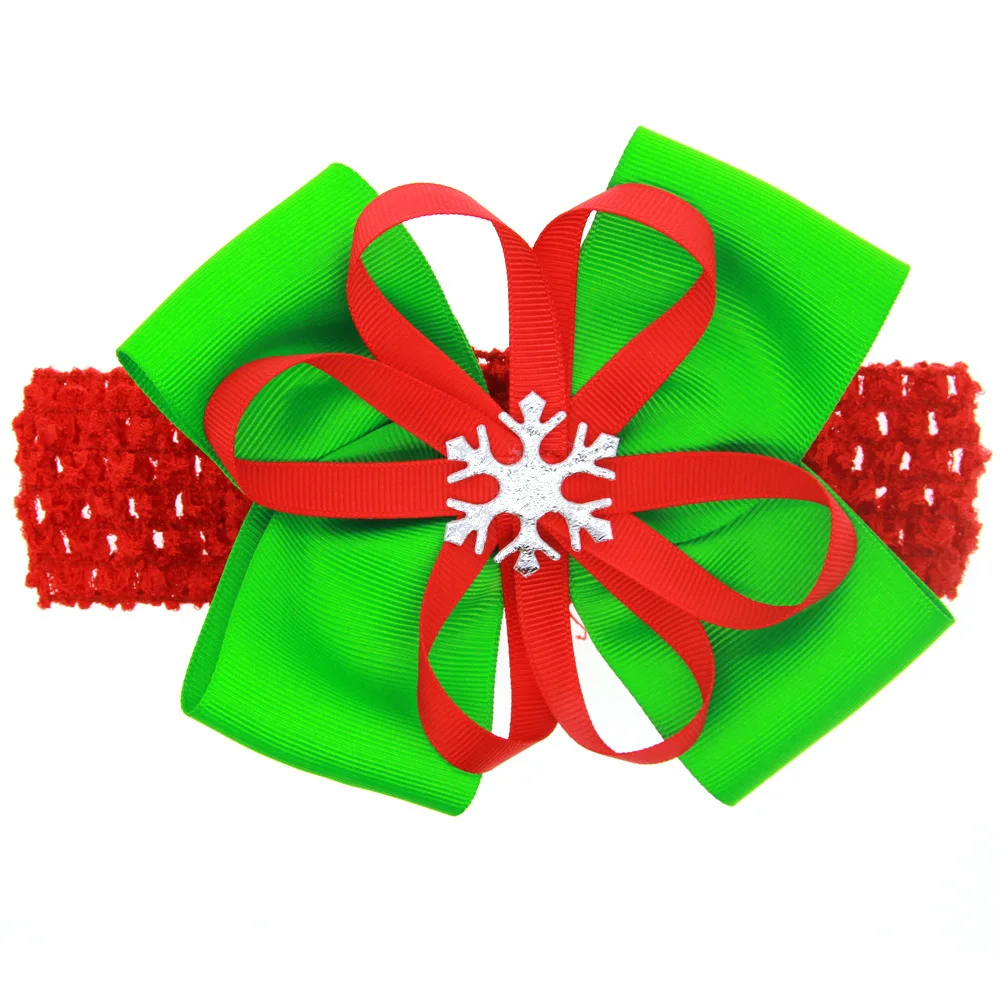 1.77-inch Christmas Bow Hair with Red and Green Baby Hair Clip and Dual-purpose Girl Hair Accessory Gift