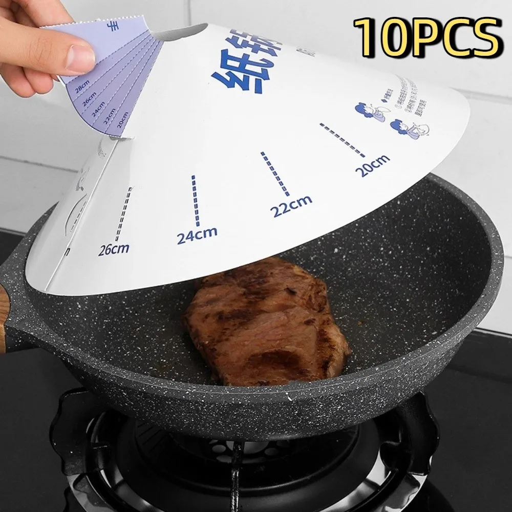 

Регулируемая бумажная крышка для микроволновой печи, 10 шт., круглая универсальная крышка для кемпинговой кастрюли, пыленепроницаемая одноразовая крышка для кастрюли с защитой от перелива