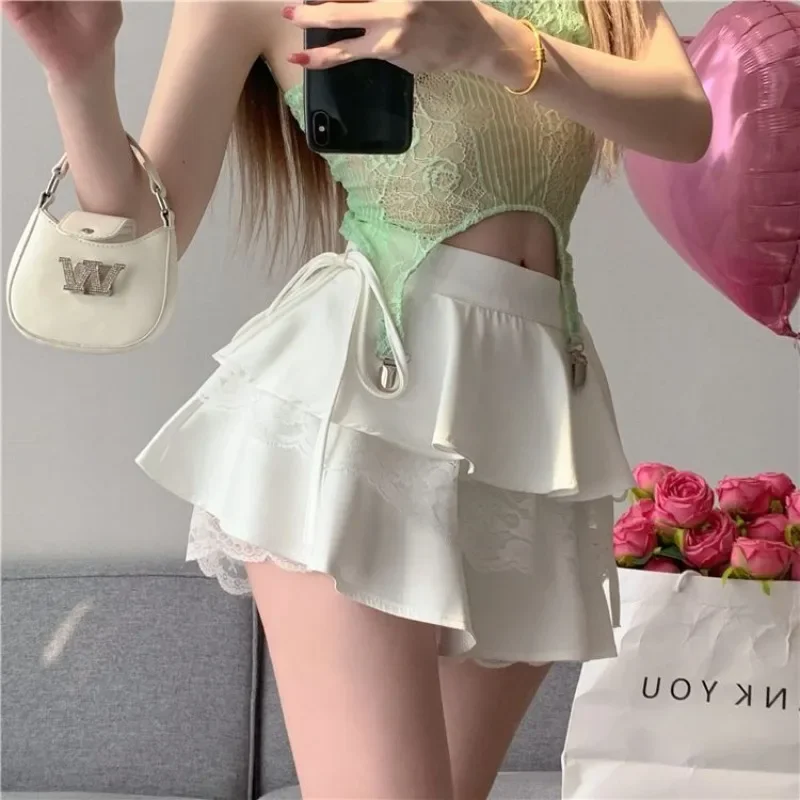 

Women's Skirt Summer 2024 A Line Pleat Female Skirts Pleated Chic and Elegant Streetwear Trend Luxury Casual New In High Quality