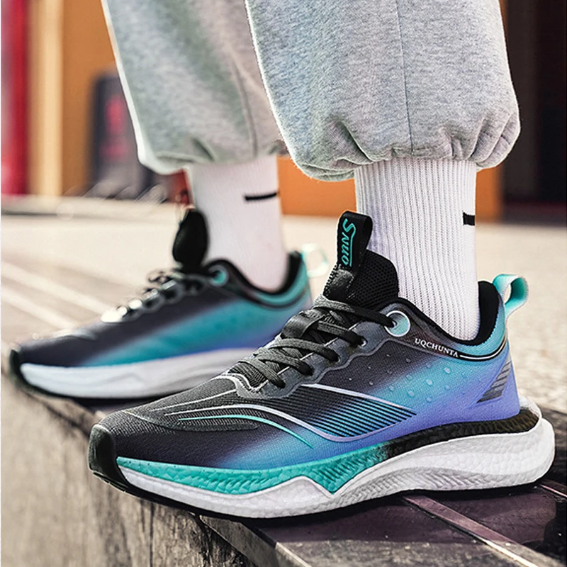 New Road Running Shoes Men Light Shock-absorbing Sneakers Men & Woman Marathon Mesh  Sport Shoes Tennis Shoes Size 36-45