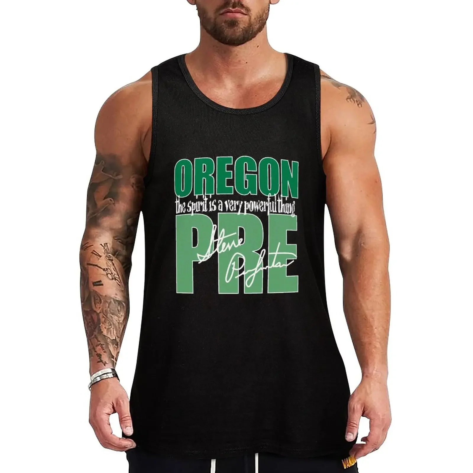 New Steve Prefontaine Spirit with signature Tank Top bodybuilding men Sleeveless top training weight vest summer