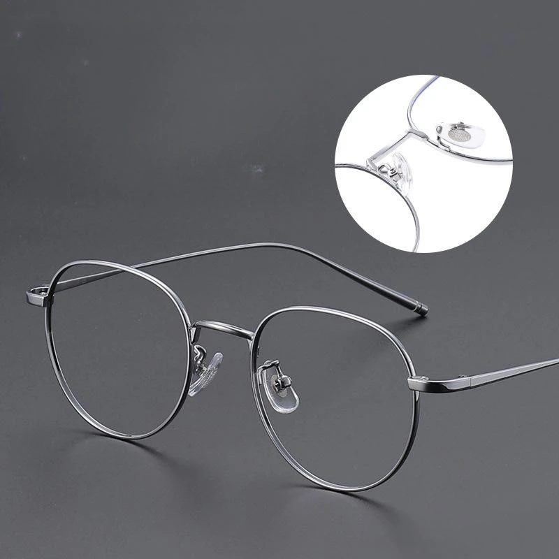FIRADA mode confort lunettes de luxe rétro rond titane lunettes optique Prescription lunettes cadre 