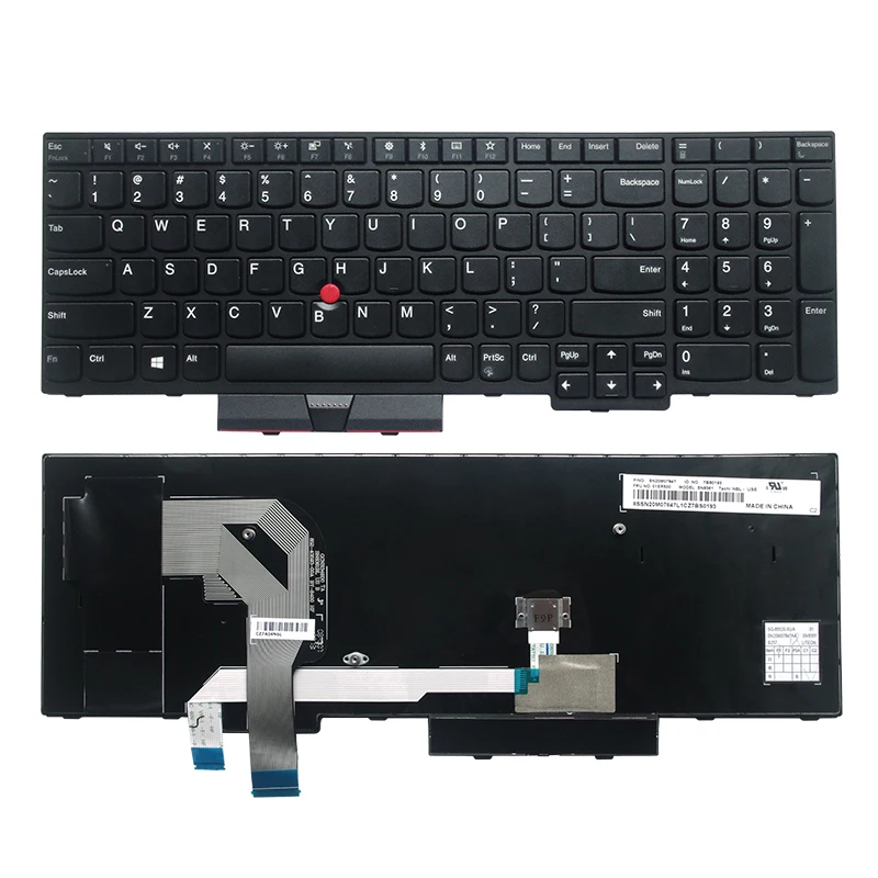 New US English Keyboard for Lenovo Thinkpad T570 P51S T580 P52S Teclado 01ER582 01ER541 SN20M07934