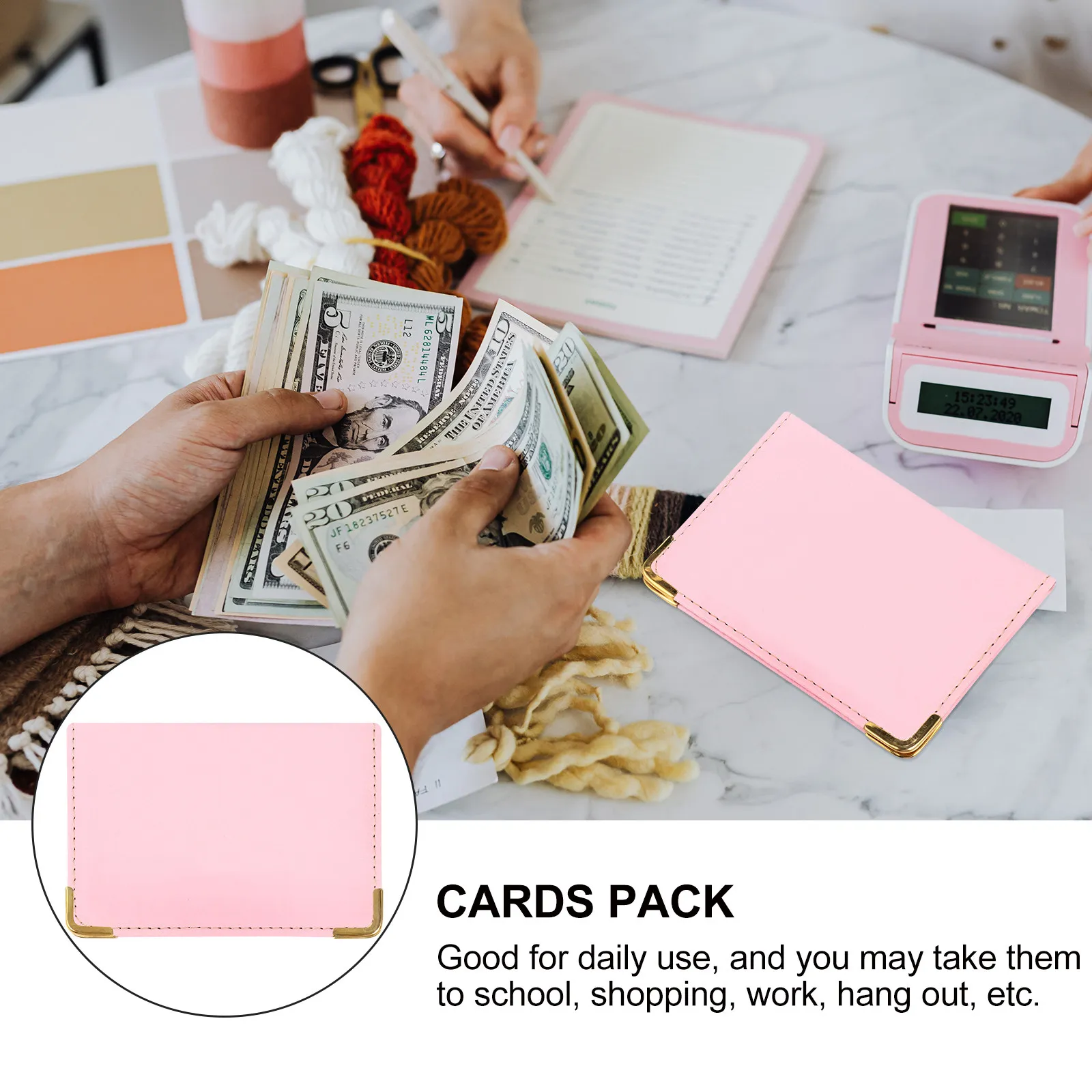

1Pcs Protective Sleeve for Id Credit Cards Heavy Duty PU Card Holder Organized Storage Pouch Daily Carry All Occasions