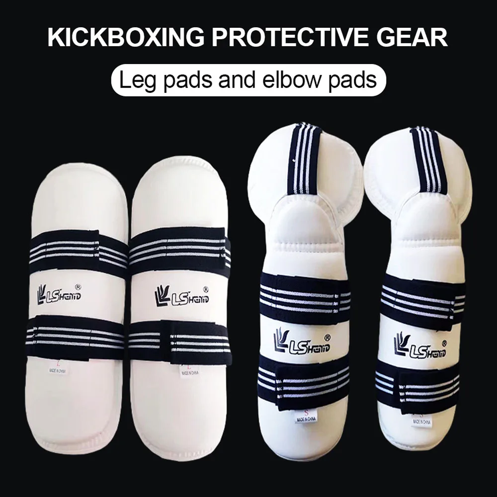 Sponge Free Combat Protective Gear Taekwondo Arm Leg Guards Barcer Adult Thickened Elbow Knee Pads Elbow Protector Sports Safety