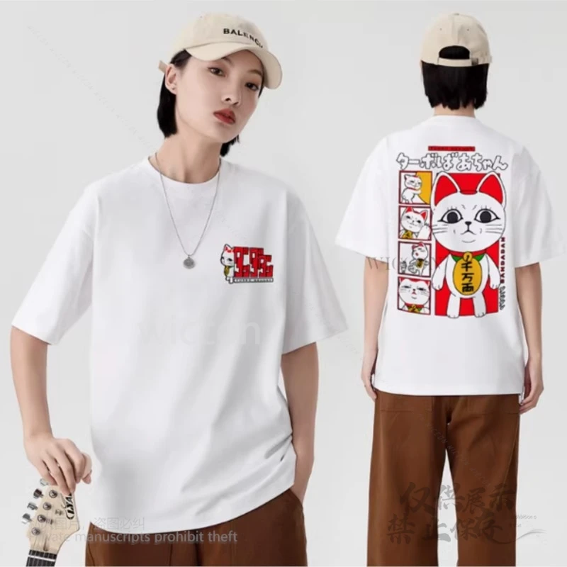 أنيمي دانداان توربو الجدة Okarun غسلها تأثيري حلي اليابانية Y2K الصيف الرقبة زائد S-4XL بلايز قصيرة الأكمام القطن تي شيرت