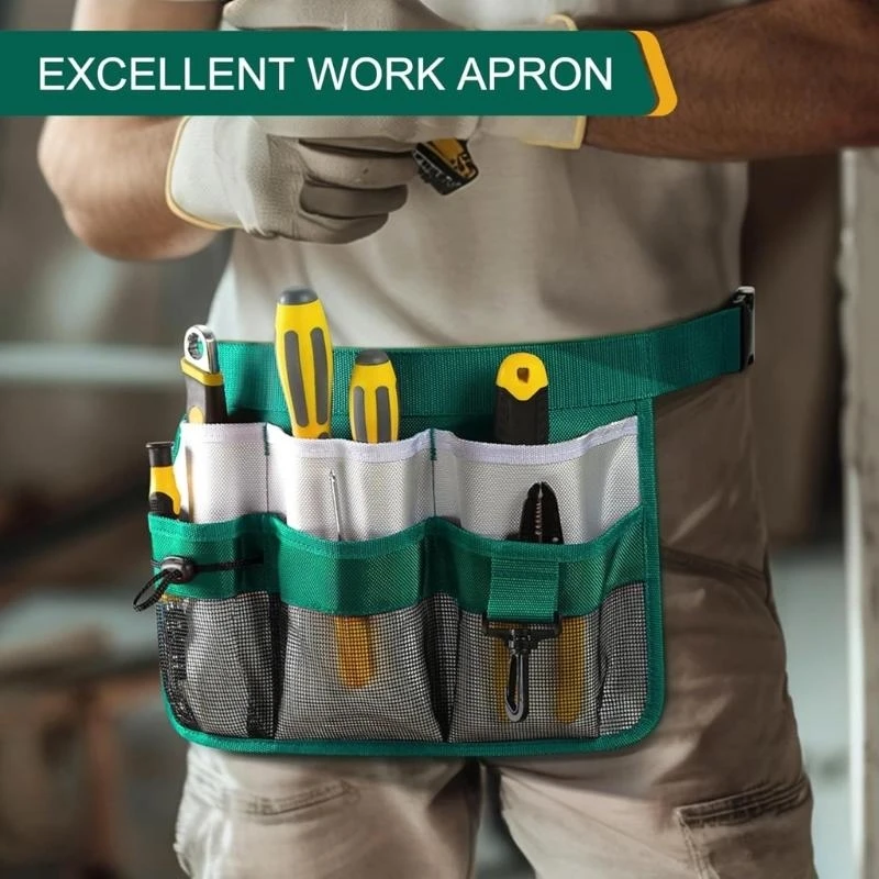 マルチポケットガーデンエプロンツールホルダーデザイン快適なガーデニング活動のための調節可能なベルト