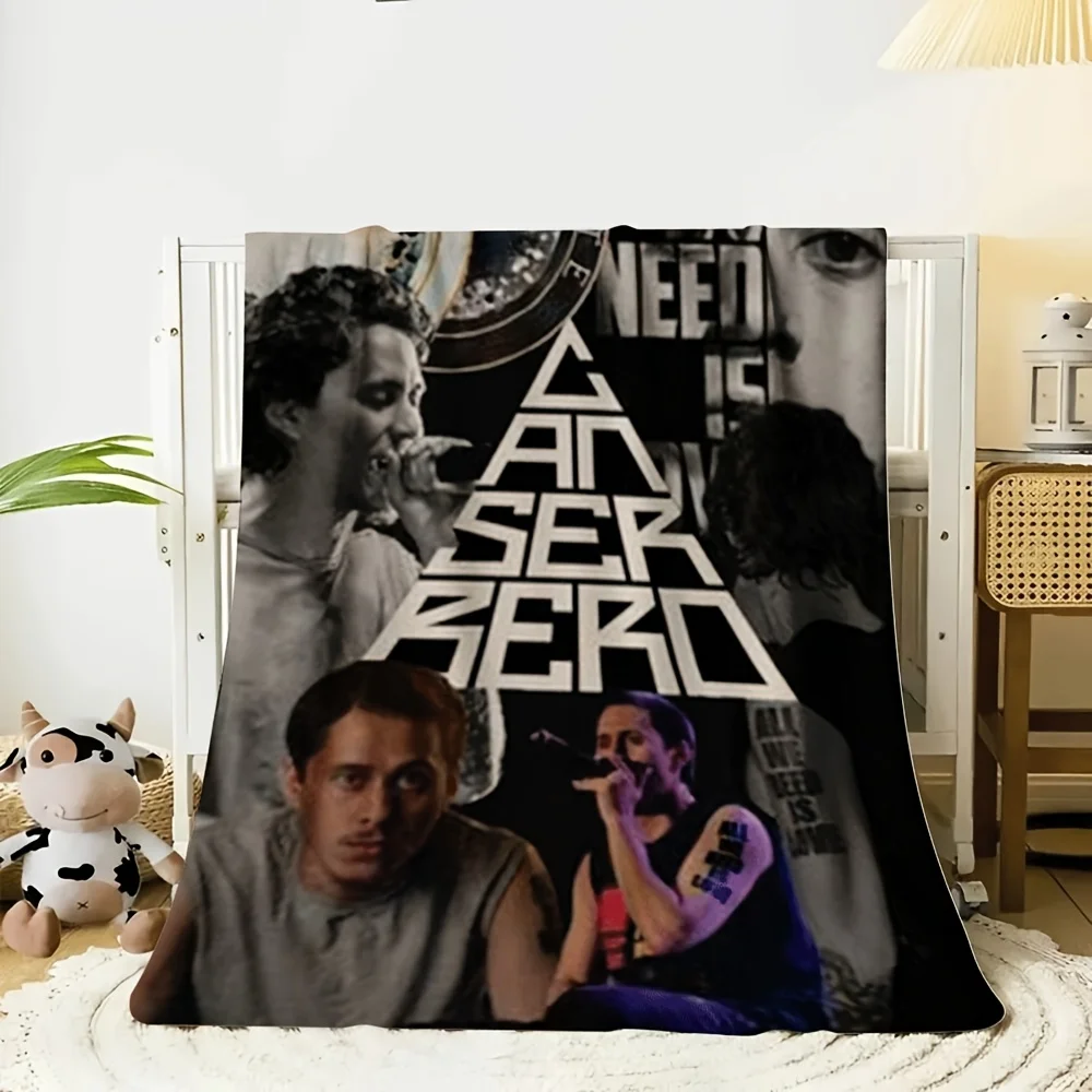 Customize 1pc Canserbero Printed Flannel Blanket, Flannel Throw, Soft and Cozy for All Seasons. A Perfect Gift for Boyfriend or