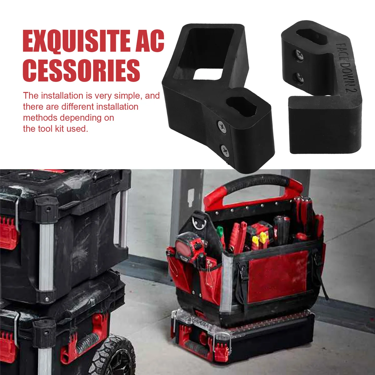 

New Arrival Extension Cord Holder Organizer for Milwaukee Packout Tool System, Hold Upto 50ft Large Extension Cord Black