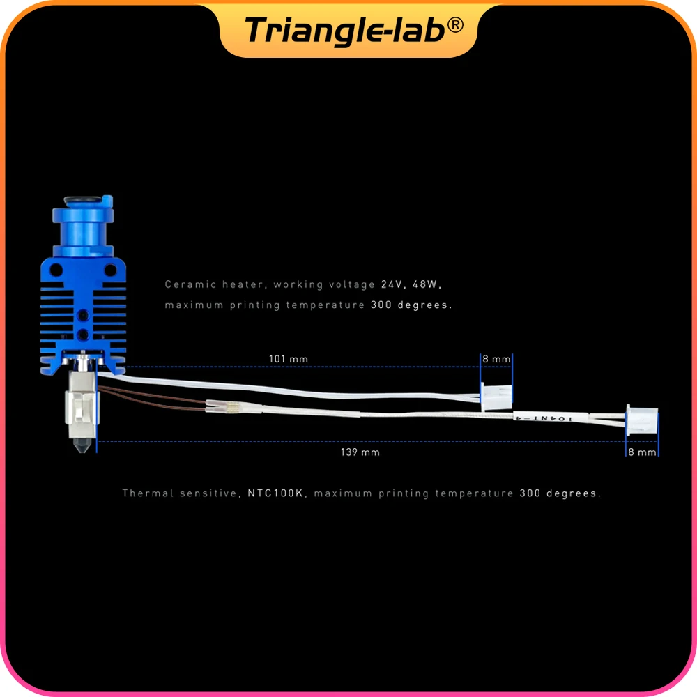 C Trianglelab TZ E3 2.0 Hot end Efficient Heating High Temperature Printing High Performance