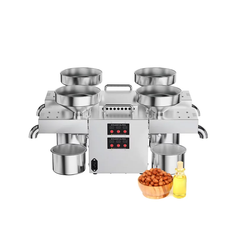 

220V/110V New Four Head Commercial & Household Use Sesame Oil Cold & Hot Pressing Automatic Machine