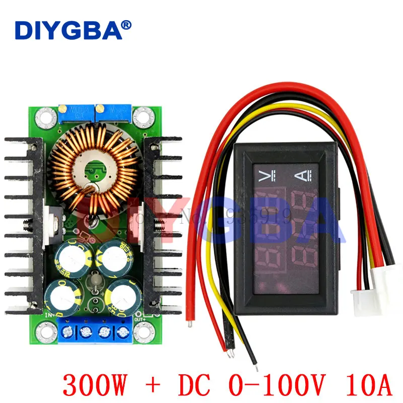 DC 9A 300W 150W Przetwornica podwyższająca Step Down Buck Converter Moduł zasilania DC 0-100V 10A Woltomierz cyfrowy Amperomierz Podwójny wyświetlacz