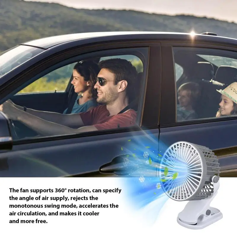 Portable Mini Hand Clip Fan USB Charging Quiet Desktop Electric Fan High-Quality Student Dormitory Car Small Fans