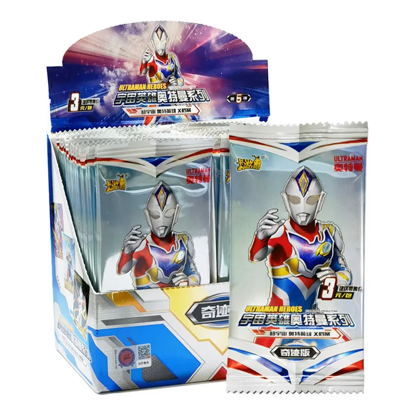 KAYOU Original Ultraman Complete Series Card Booster Pack Anime Figure Rare Collection Cards Flash Card Toy For Children Gift