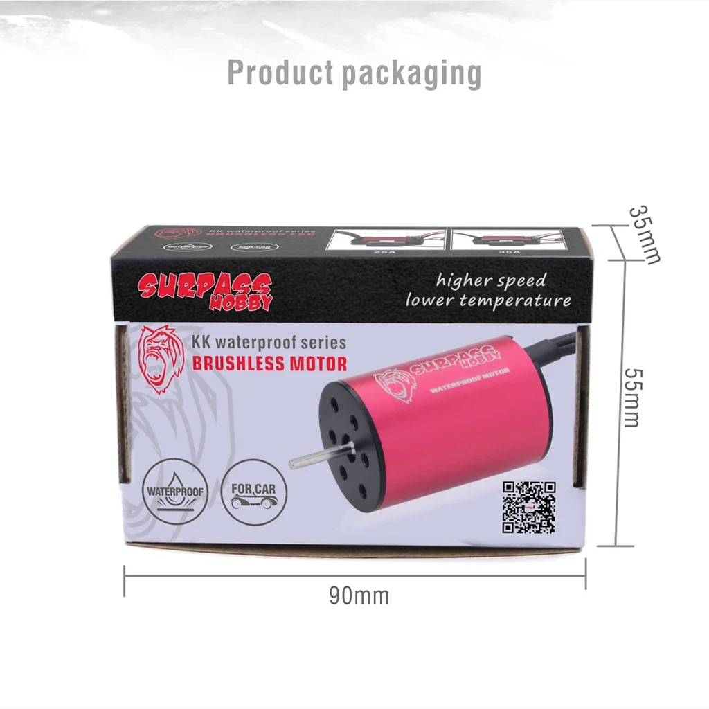 SURPASS HOBBY KK Motor 1/16 1/18 2445 2440 2435 2430 Waterproof Brushless Motor for RC Truck Drift Truck Car Boat Wltoys - Image 6