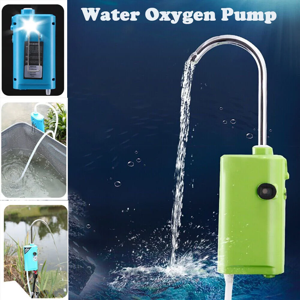 Fishing Intelligent Oxygen Pump Portable USB Charging Automatic Sensing Fishing Accessories Water Pump Smat Induction LED Light