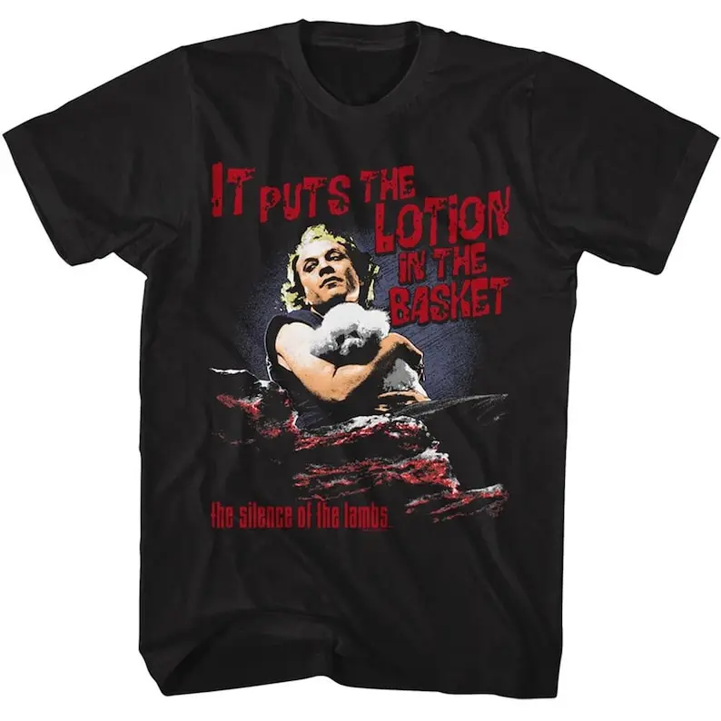 Silence of the Lambs Lotion In The Basket Black Adult T-Shirt