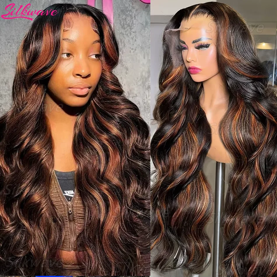 

Silkwave 1B/30 Body Wave Highlight Wig Human Hair 13x6 HD Lace Frontal Wig 200 Density 36Inch Brazilian Hair Wig For Black Women